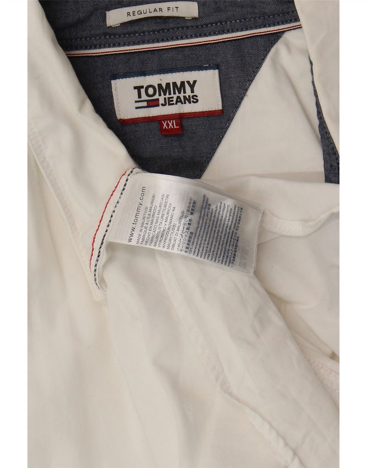 Camisa masculina TOMMY HILFIGER de ajuste regular 2XL algodão branco