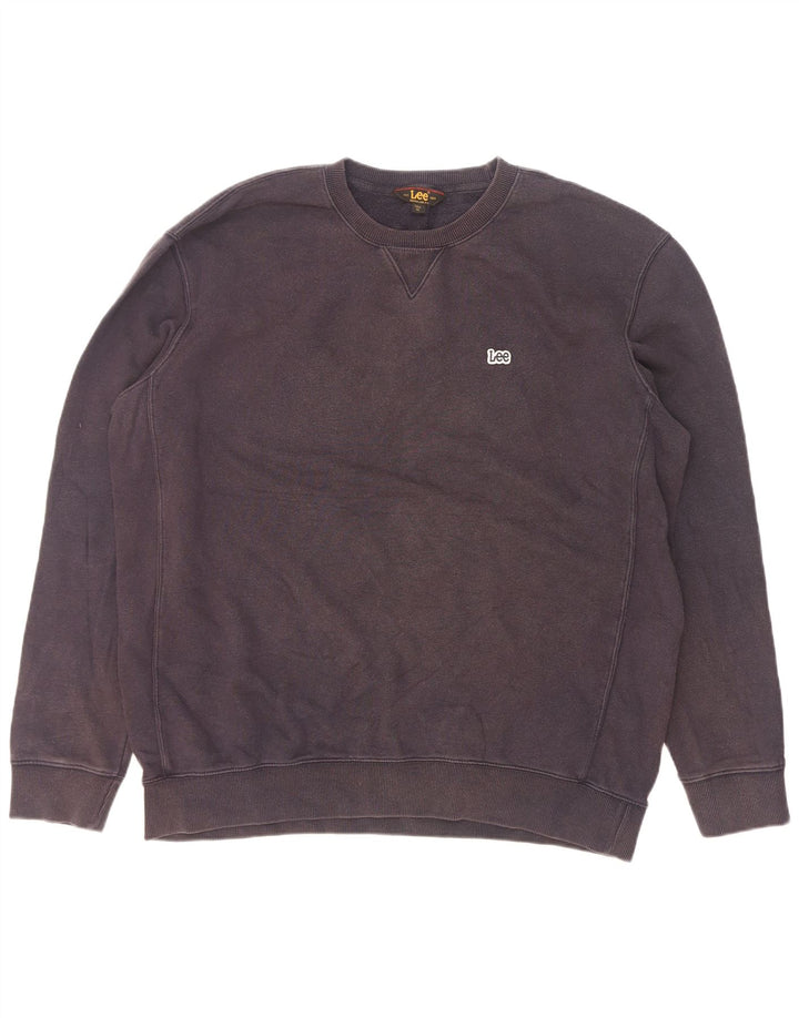Lee masculino alto regular ajuste moletom jumper XL azul marinho