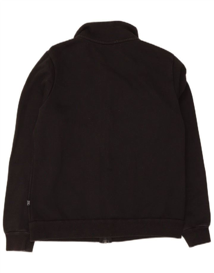 Adidas Womens Tracksuit Top Jacket UK 14 Médio Algodão Preto