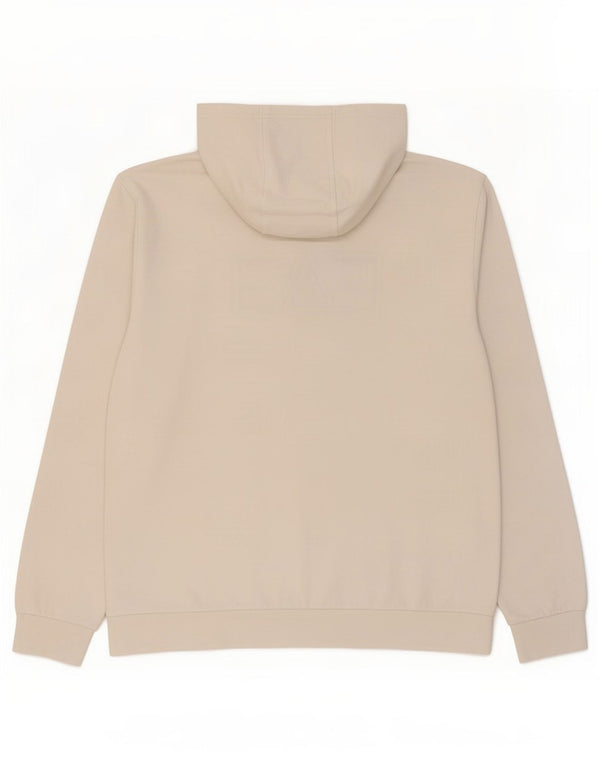 Suéter feminino com capuz gráfico Emporio Armani UK 20 2XL algodão branco