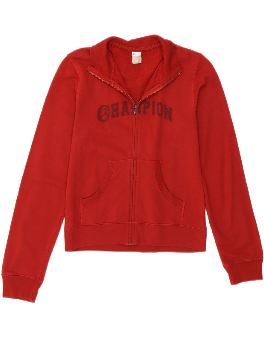 CHAMPION Jaqueta feminina cropped com estampa gráfica Reino Unido 10 pequena Borgonha