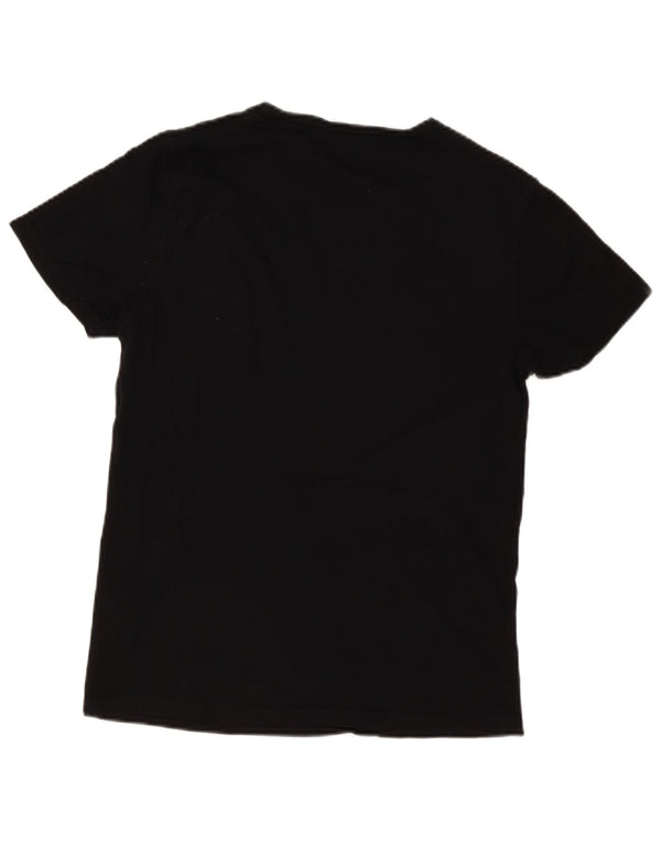 Camiseta masculina Jack & Jones de manga curta slim fit top grande de algodão preto