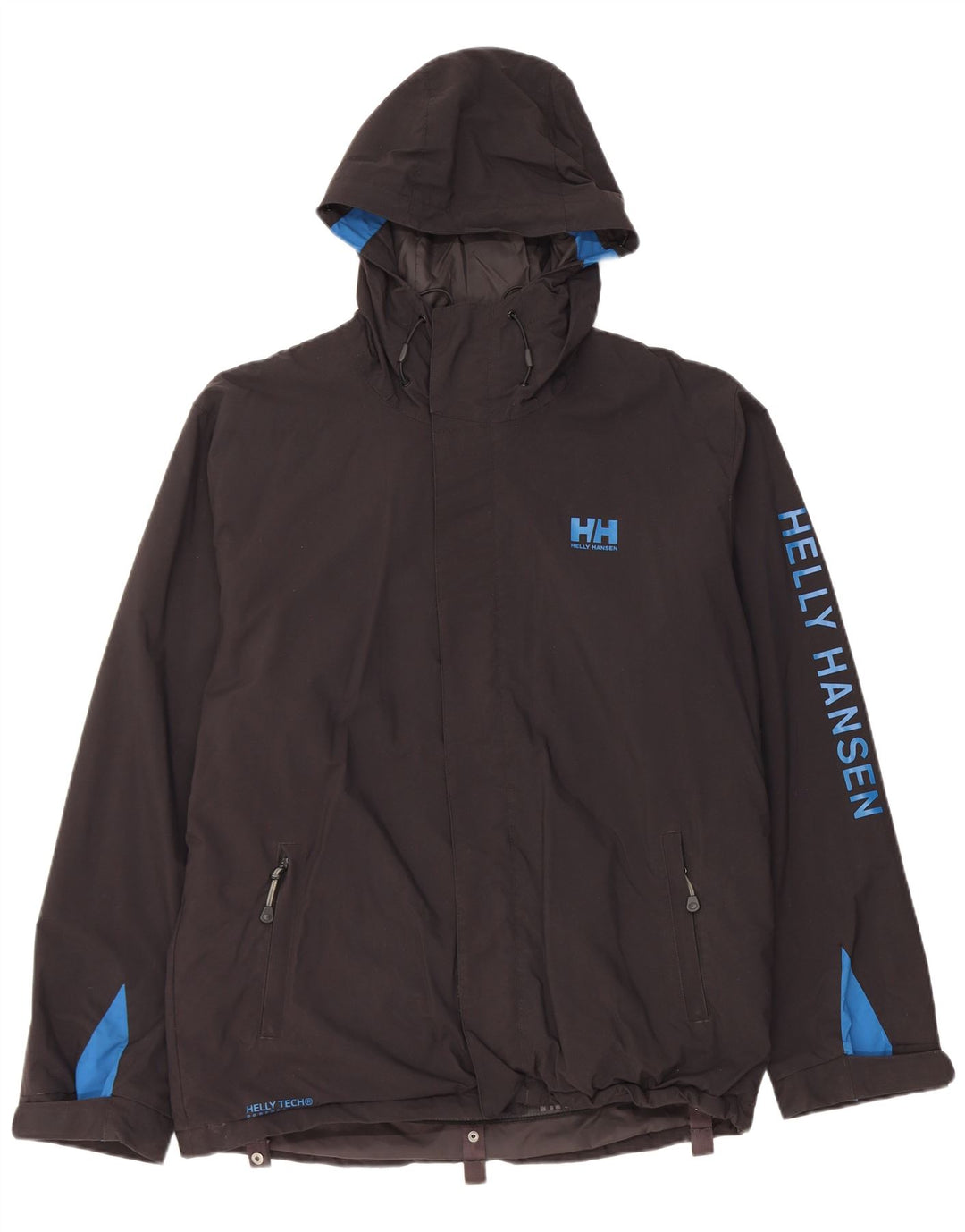 Jaqueta corta-vento masculina Helly Hansen gráfica Reino Unido 38 bloco colorido preto médio