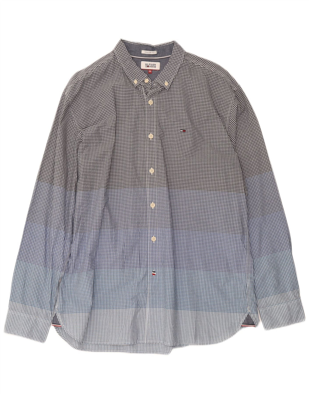 Camisa masculina Tommy Hilfiger Regular Fit 2XL algodão guingão multicolorido