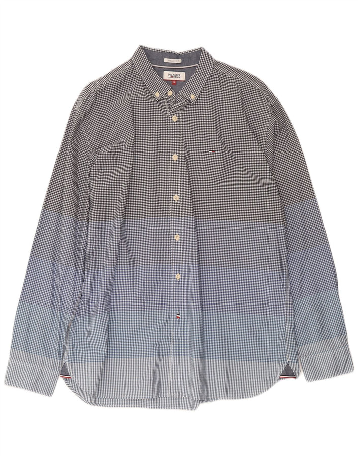 Camisa masculina Tommy Hilfiger Regular Fit 2XL algodão guingão multicolorido