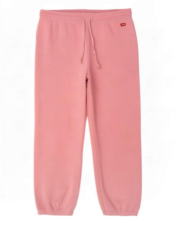 Calça de treino feminina Levi's Joggers UK 14 algodão rosa médio