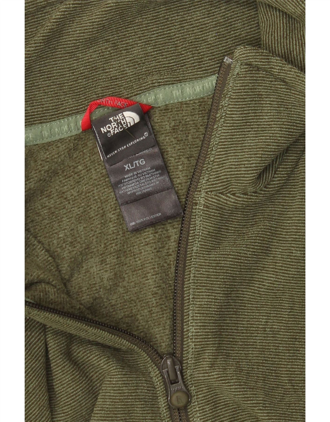 Jaqueta de lã feminina The North Face UK 18 XL cáqui poliéster