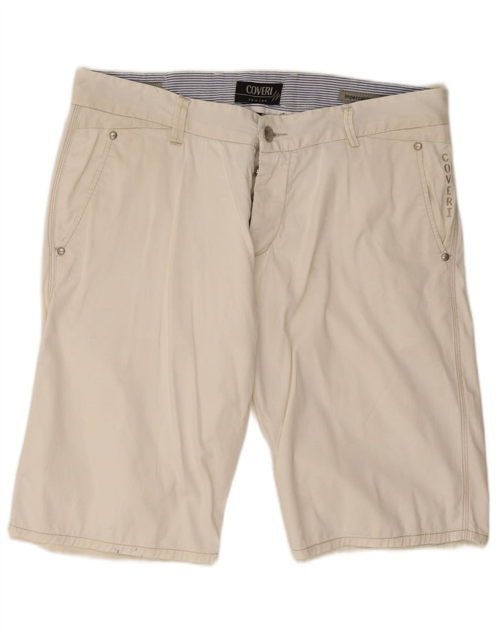 Shorts Chino Masculino Coveri IT 52 XL W38 Branco Elastano