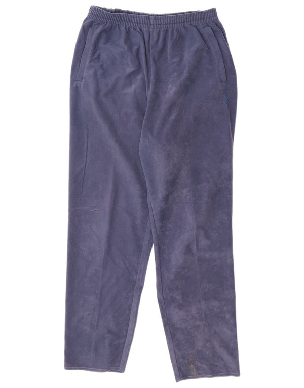 Calça de treino de lã feminina Diadora UK 16 grande poliéster azul