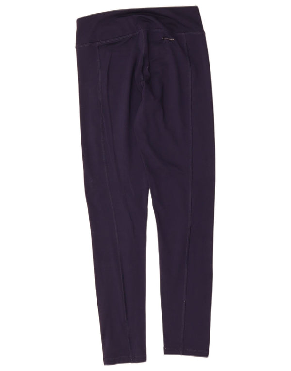 ADIDAS Womens Climawarm Leggings UK 8/10 Pequeno Azul Marinho Poliéster