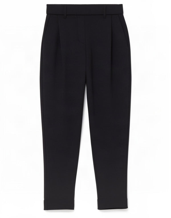 Calça casual feminina Marks & Spencer UK 10 pequena W30 L26 azul marinho