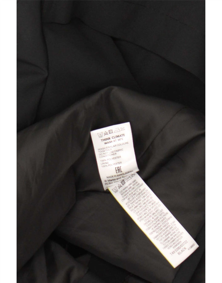 Casaco impermeável feminino Marks & Spencer Reino Unido 12 poliéster preto médio