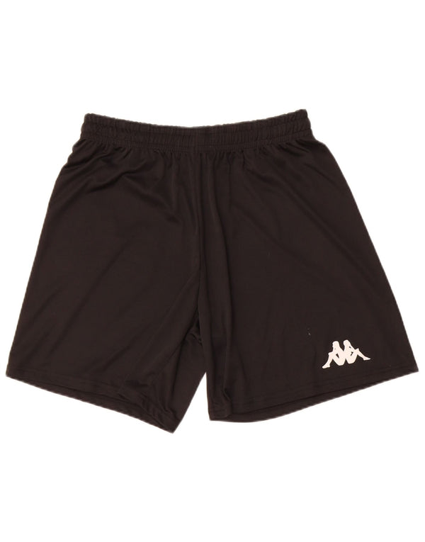 Shorts esportivos masculinos Kappa médio preto