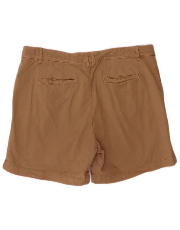 Shorts Chino Feminino Fat Face UK 14 Grande W34 Algodão Marrom