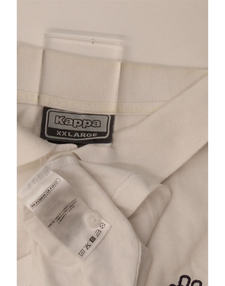 Camisa polo masculina Kappa 2XL algodão branco