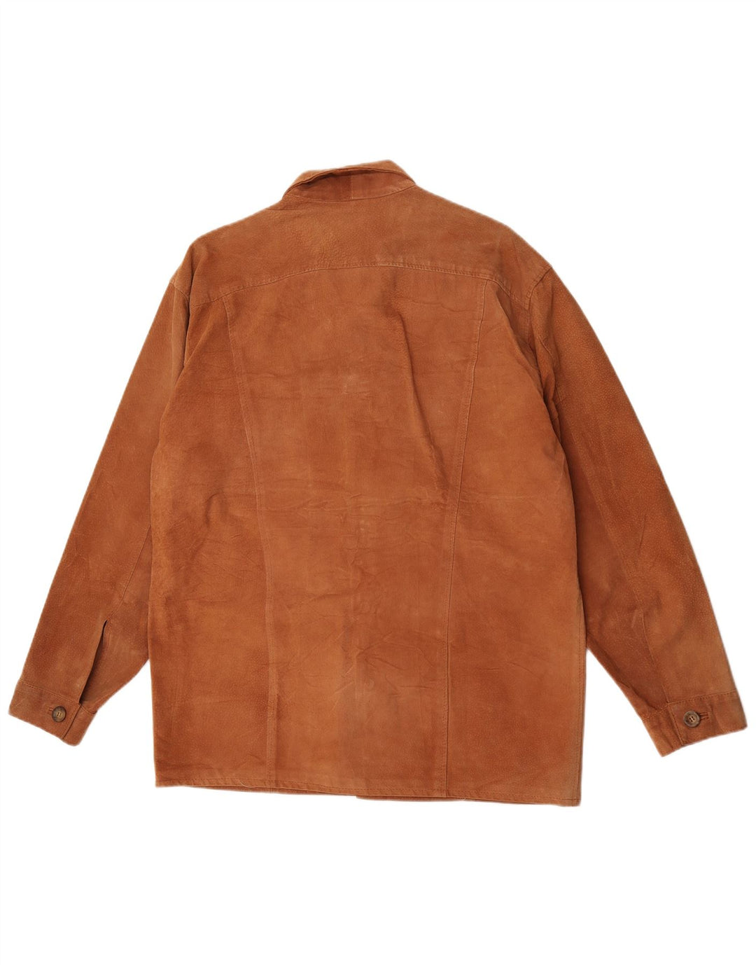 Jaqueta masculina vintage de camurça UK 38 marrom médio