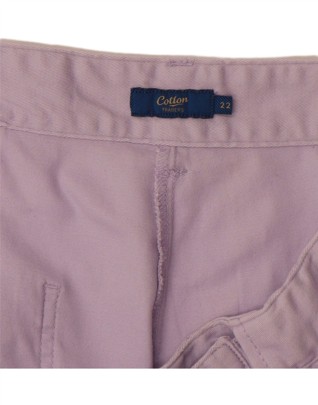 COTTON TRADERS Calça Chino Feminina Reta UK 22 3XL W40 L30 Roxo
