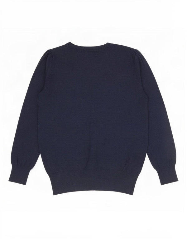 Suéter cardigã feminino Marks & Spencer UK 12 viscose azul marinho médio