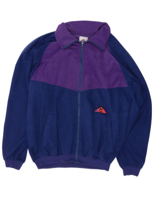 Aesse Mens Velour Tracksuit Top Jacket Grande Roxo Colourblock Poliéster