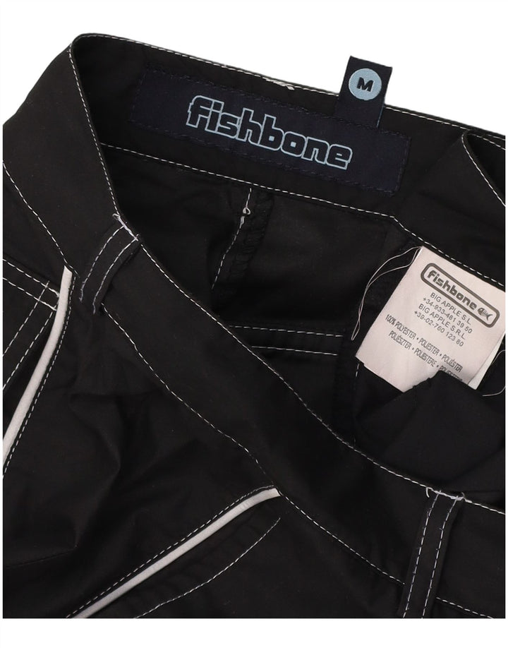 Bermuda masculina FISHBONE média W30 poliéster preto