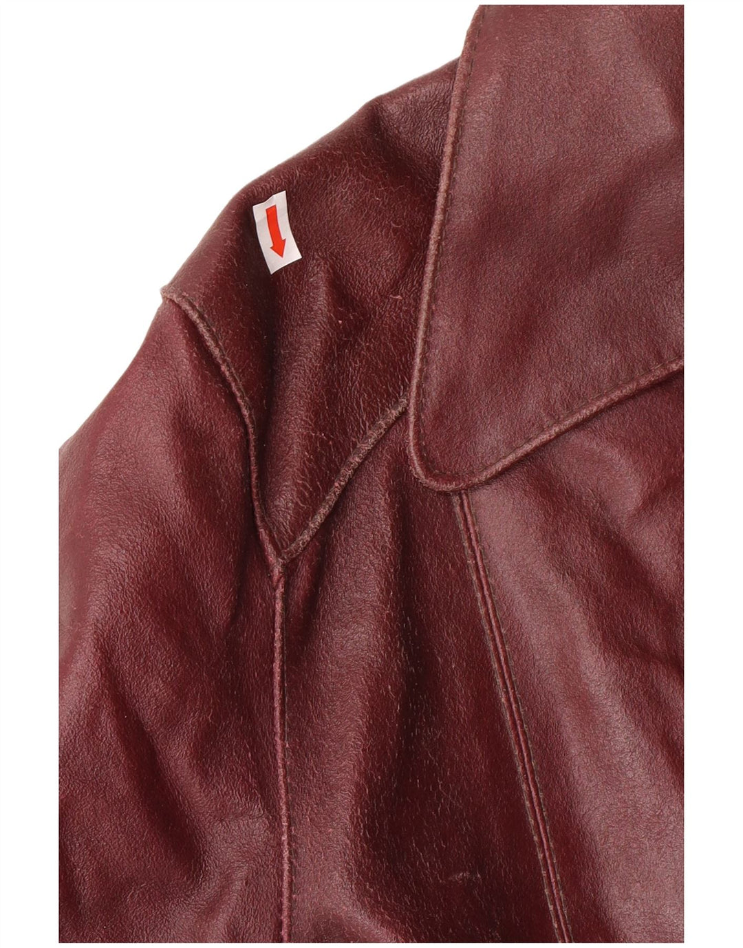 Jaqueta de couro feminina UK 10 pequena couro marrom