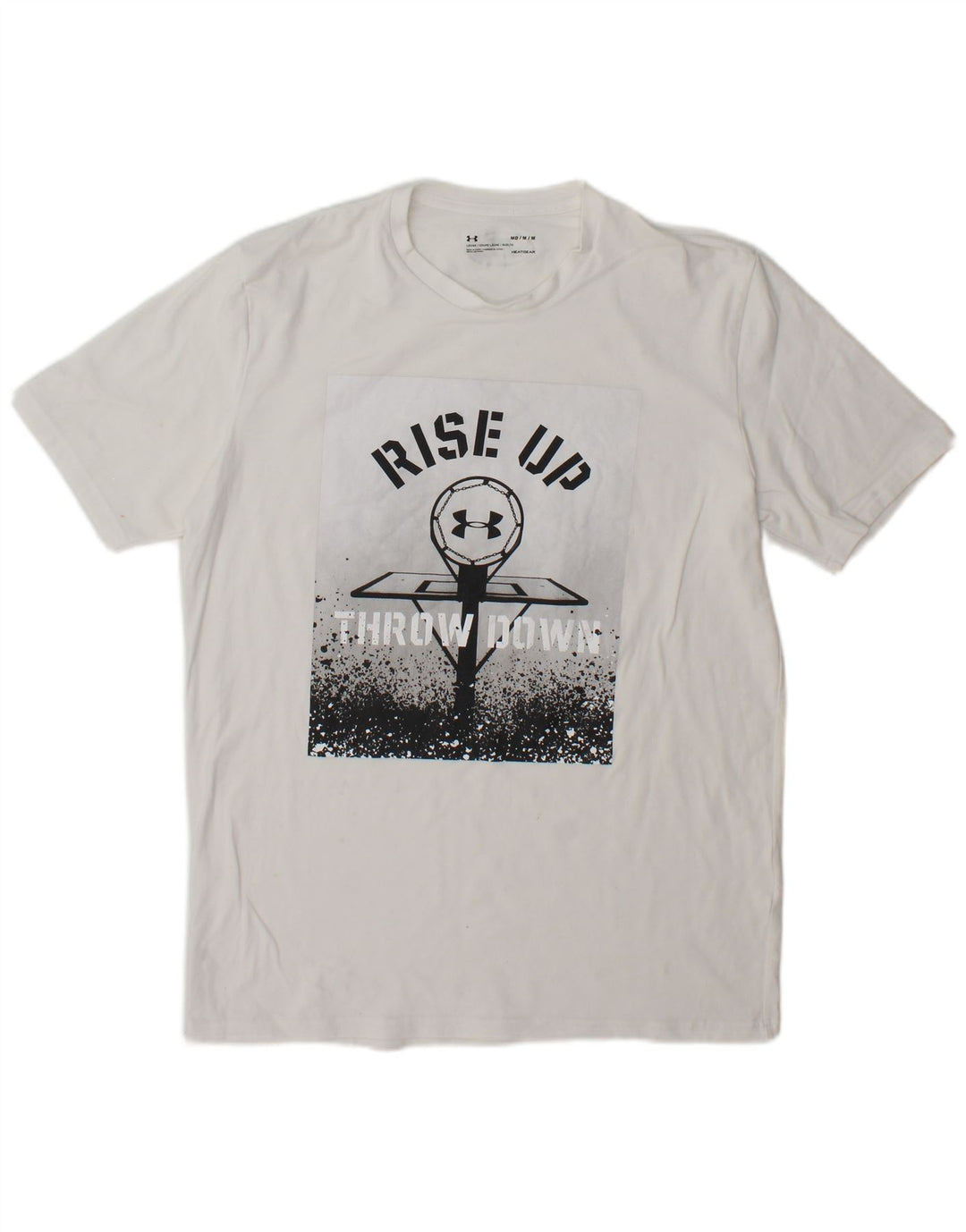 Camiseta masculina Under Armour Heat Gear Graphic Top Médio Branco