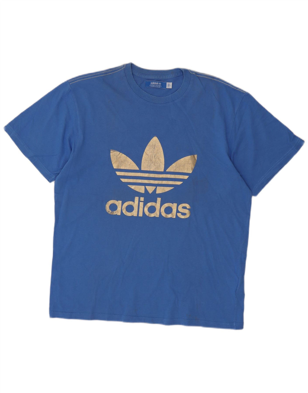 Adidas Camiseta Masculina Graphic Top Grande Algodão Azul
