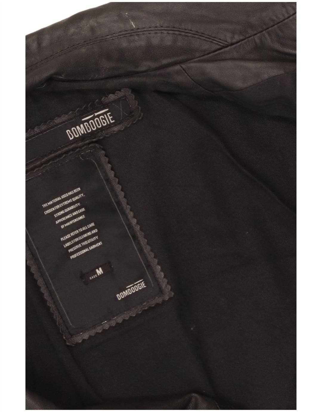 Jaqueta bomboogie feminina de couro para motociclista Reino Unido 14 médio preto