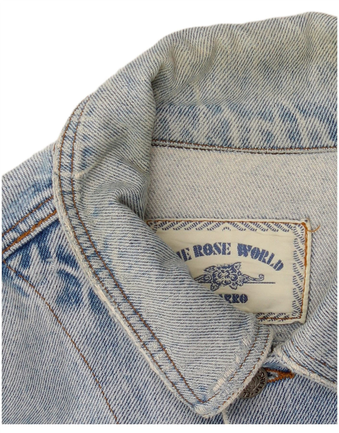 Jaqueta jeans feminina grande CHARRO Reino Unido 10 algodão azul pequeno