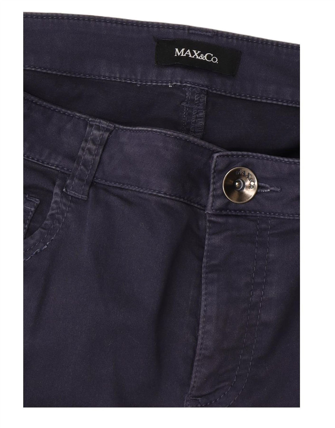 Calça casual justa feminina MAX & CO. W31 L29 azul marinho