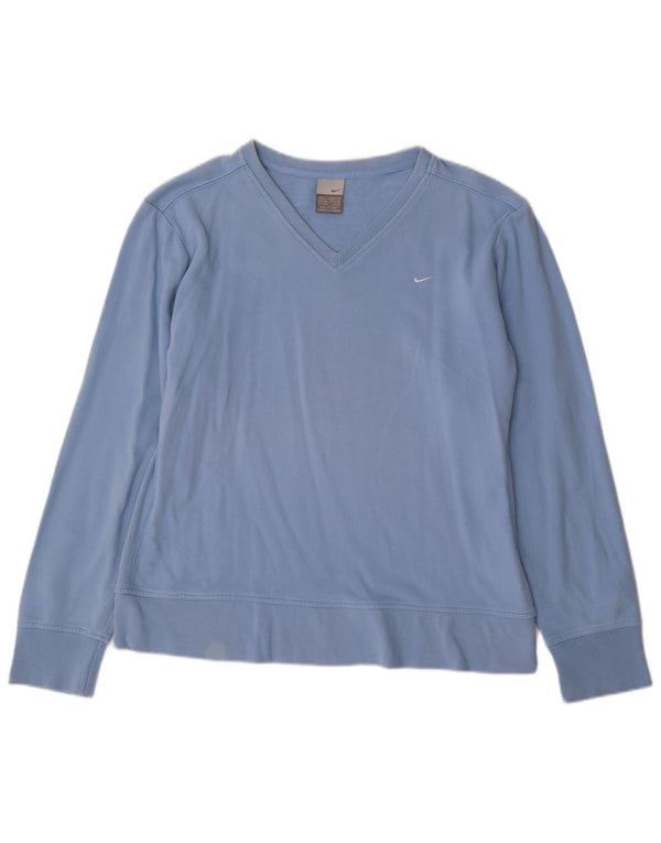 Nike moletom feminino jumper UK 14/16 grande azul