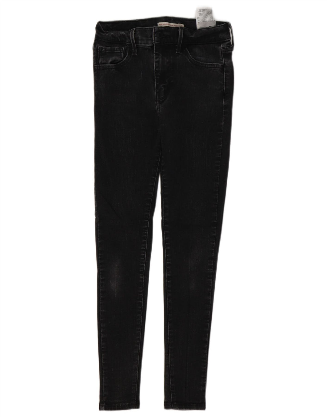 Calça jeans feminina Levi's 720 High Rise Super Skinny W25 L26 algodão preto