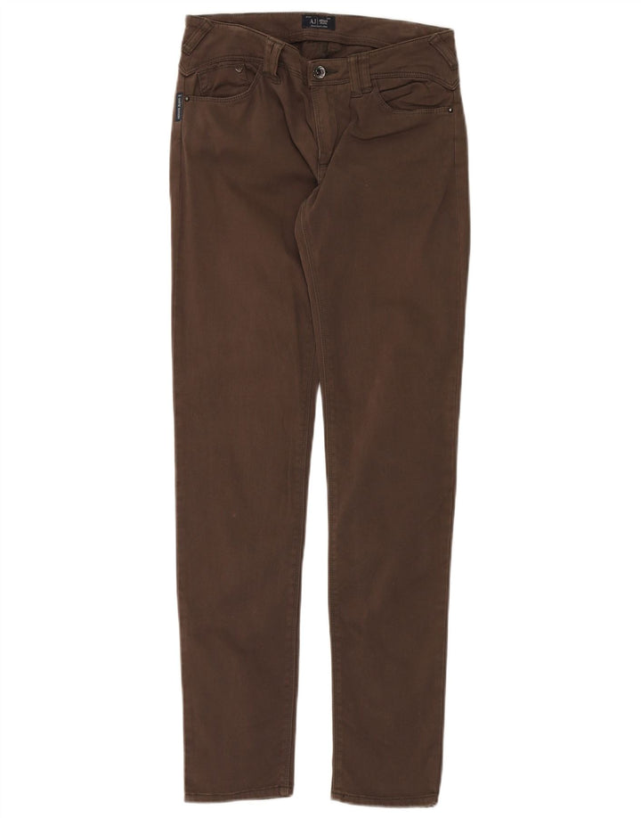 ARMANI JEANS Jeans reto feminino W26 L31 algodão marrom