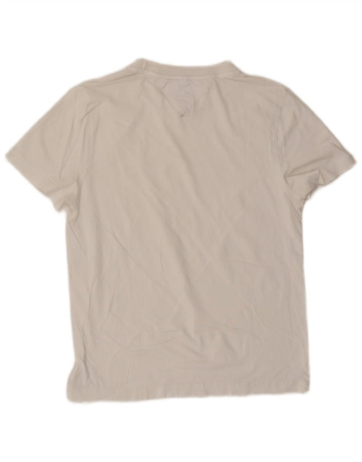 Camiseta feminina TOMMY HILFIGER Reino Unido 10 pequeno algodão branco