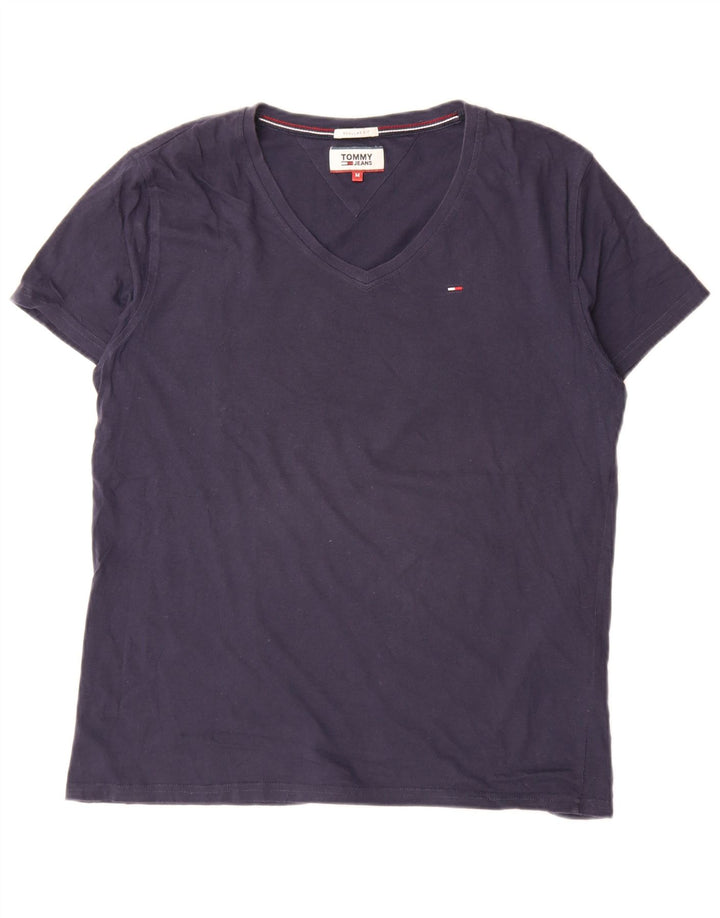 Tommy Hilfiger Camiseta masculina Regular Fit Top Médio Algodão Azul Marinho