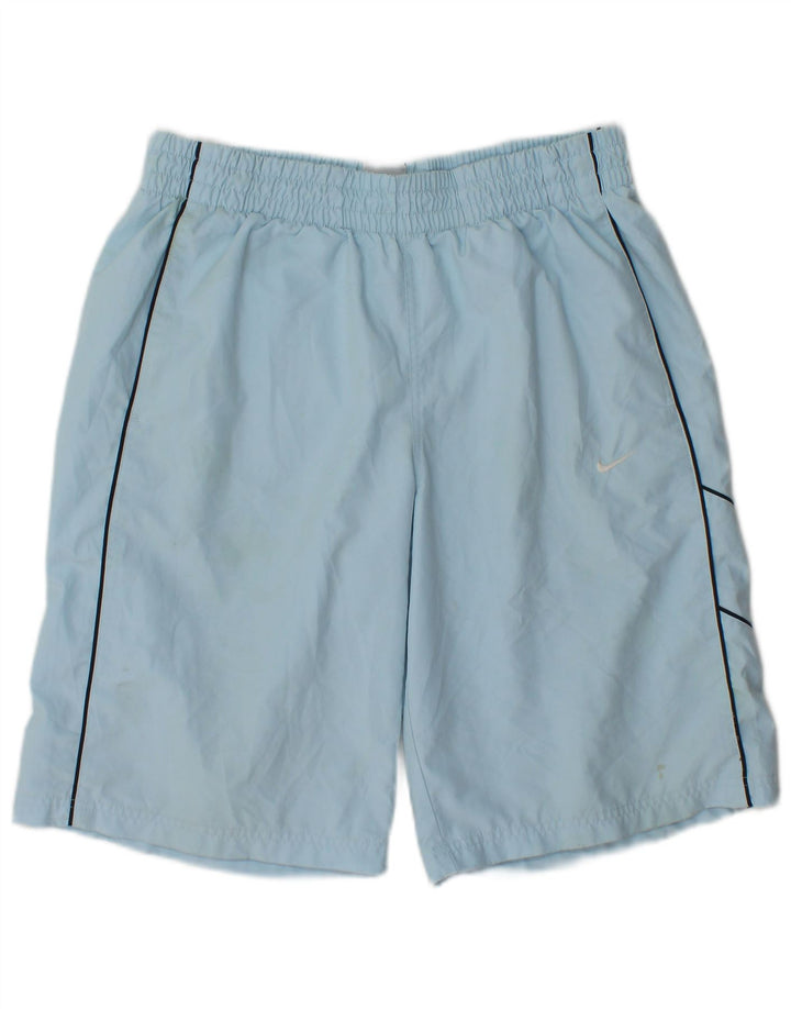 Shorts esportivos masculinos Nike médio azul poliéster