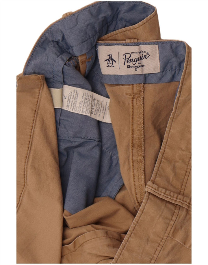 Penguin Mens Chino Shorts W36 Grande Algodão Bege