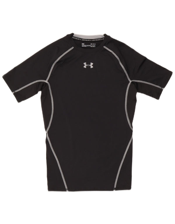 Camiseta masculina Under Armour Heat Gear Graphic Top médio preto poliéster