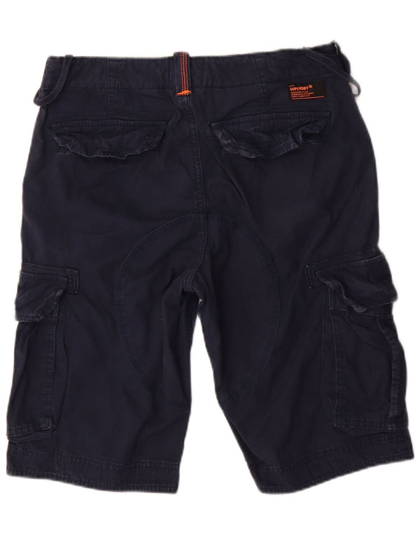 Superdry Mens Slim Cargo Shorts W30 Médio Algodão Azul Marinho
