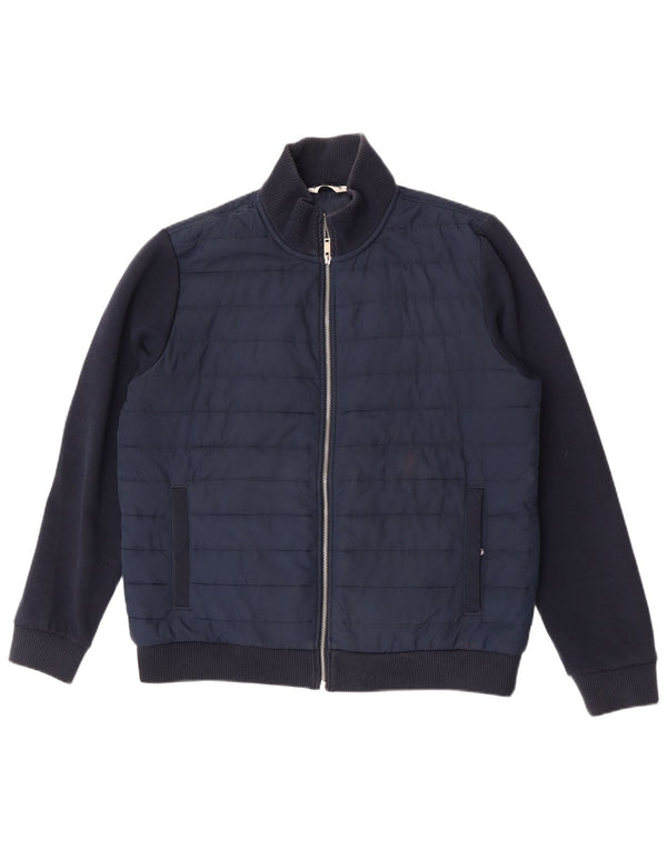 Jaqueta acolchoada masculina Marks & Spencer UK 42 XL azul marinho poliéster