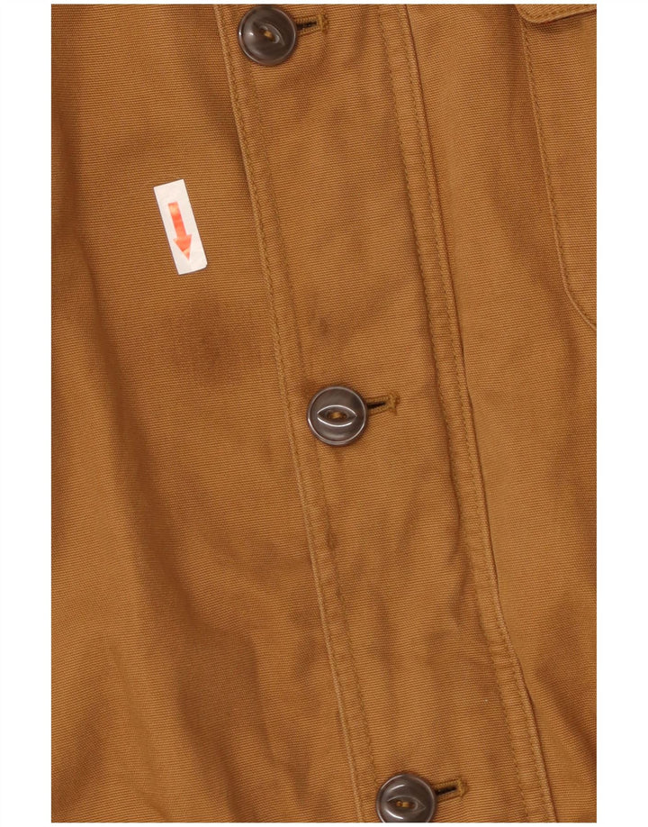 Jaqueta utilitária masculina Orvis UK 44 2XL algodão marrom