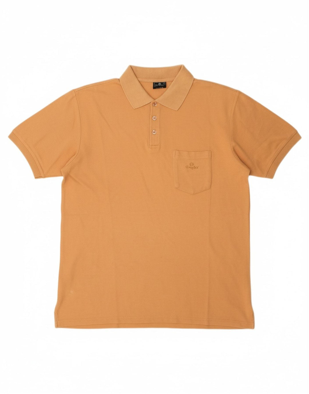 Camisa polo masculina VINTAGE grande algodão laranja