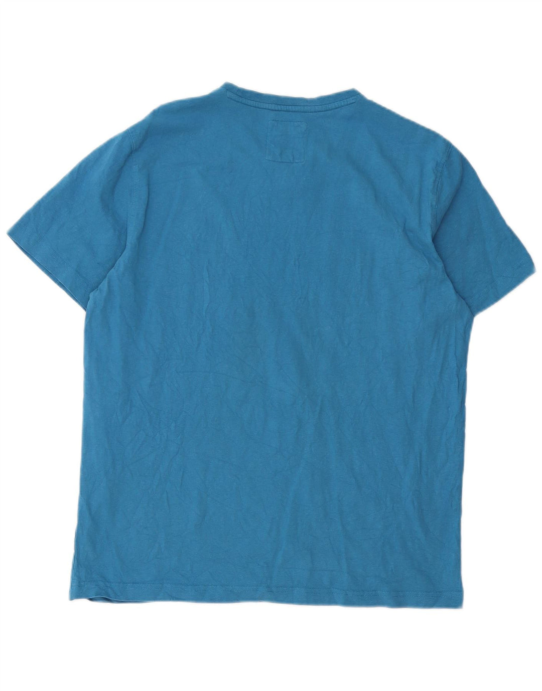 Camiseta masculina CREW CLOTHING Top grande algodão azul