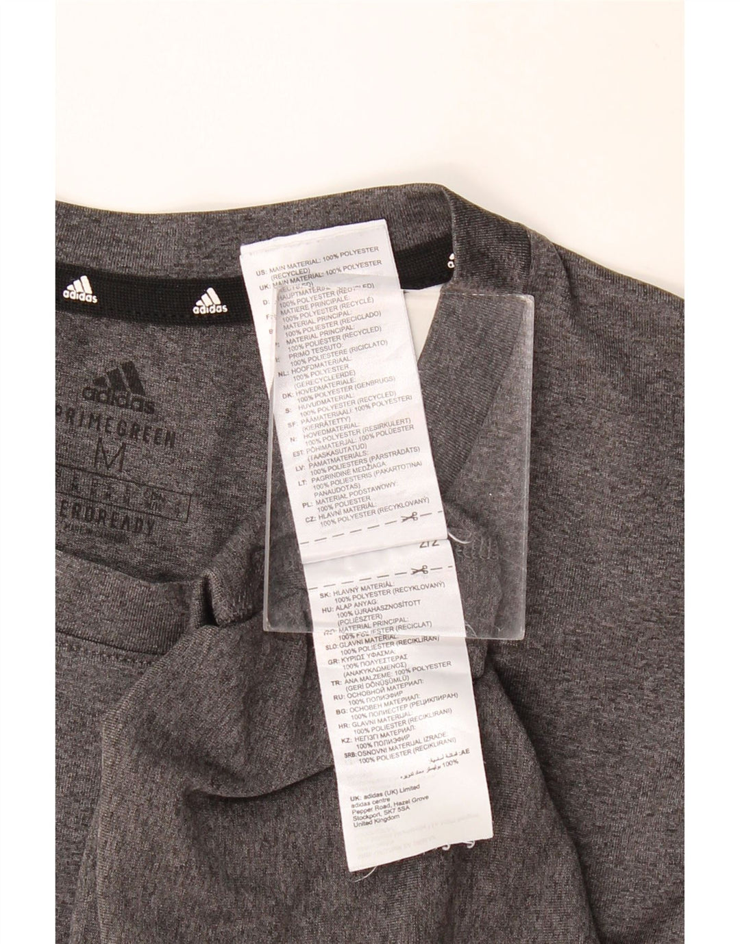 Camiseta masculina ADIDAS Aeroready Graphic cinza médio poliéster