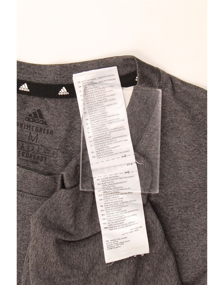 Camiseta masculina ADIDAS Aeroready Graphic cinza médio poliéster