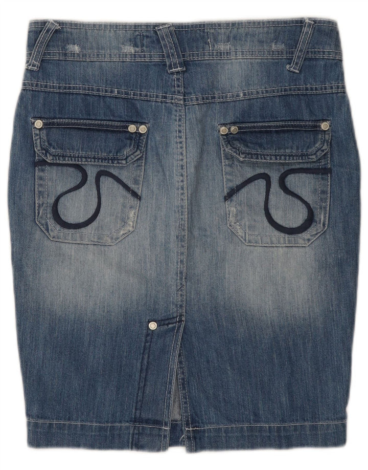 ZARA Saia feminina Trafaluc Denim EU 36 XS W26 Azul Algodão