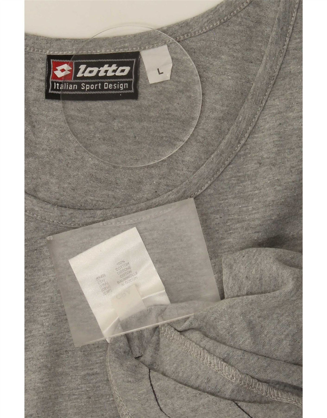Lotto Mens Colete Top Grande Algodão Cinza