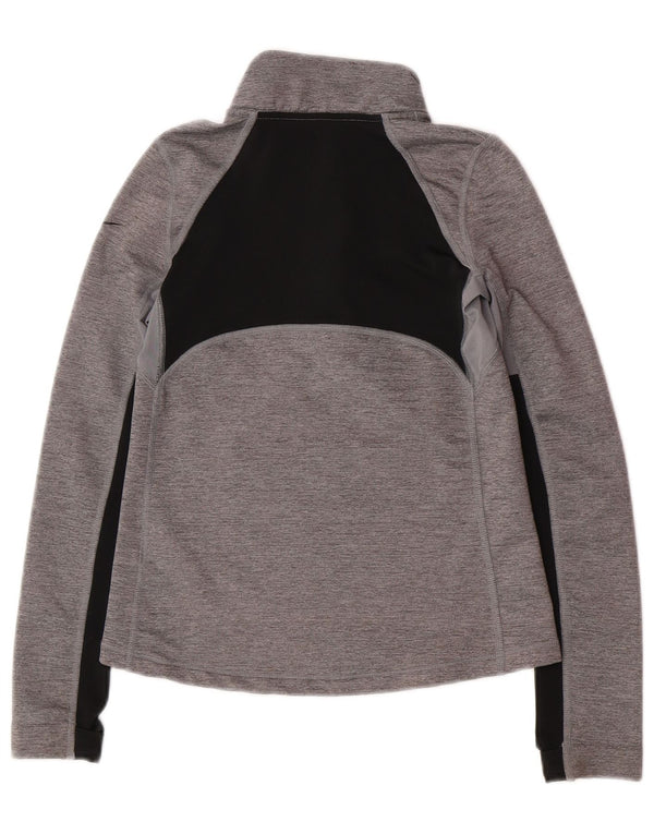 Top de moletom Nike feminino pulôver 10-11 anos cinza médio colorblock