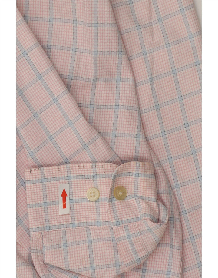 Camisa masculina Orvis 2XL algodão xadrez rosa