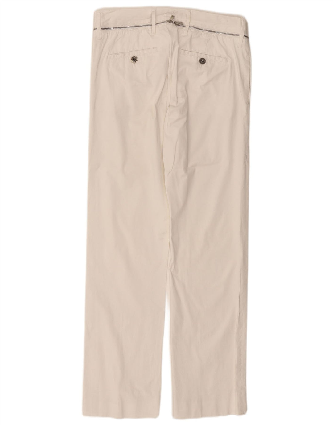 Calça feminina reta casual RICHMOND IT 46 grande W32 L31 branca